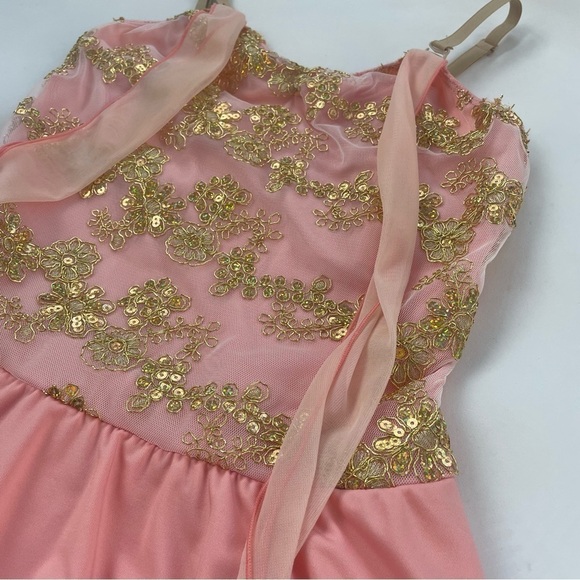 Revolution Dancewear Girls Peach Dress Style RC 16860 Size SA Great condition! - Picture 4 of 10